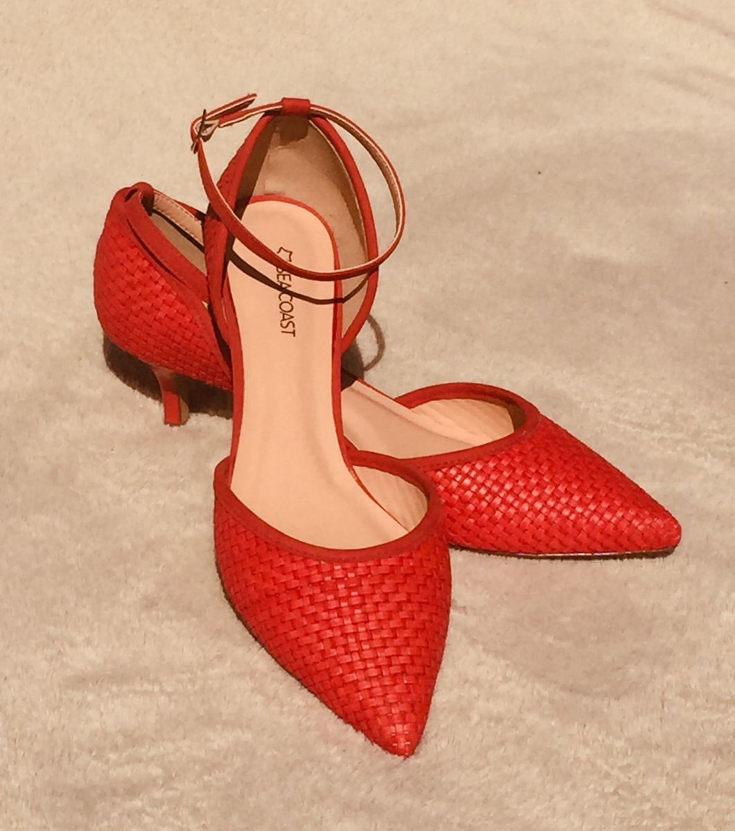 sapato vermelho baixo