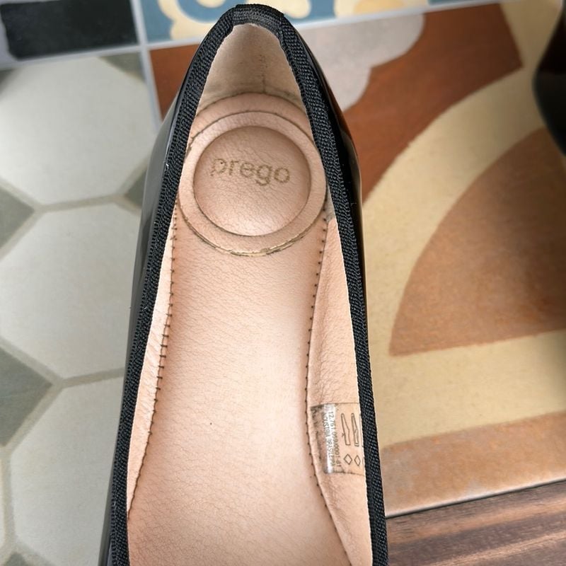 Sapato Verniz Salto Baixo Preto Marca Prego Sapato Feminino Prego Usado 80844701 enjoei