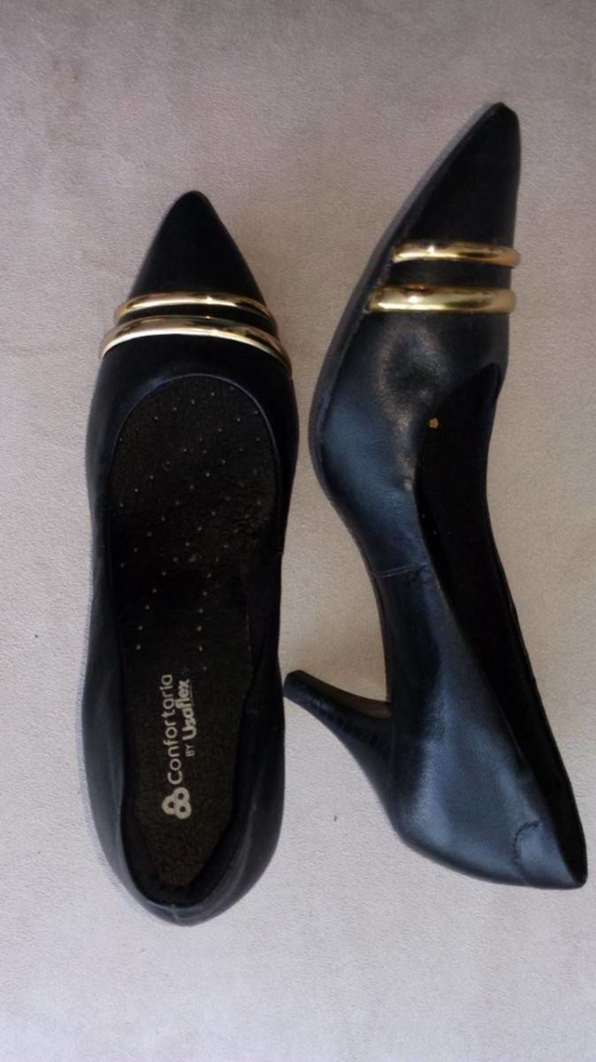 scarpin salto baixo usaflex