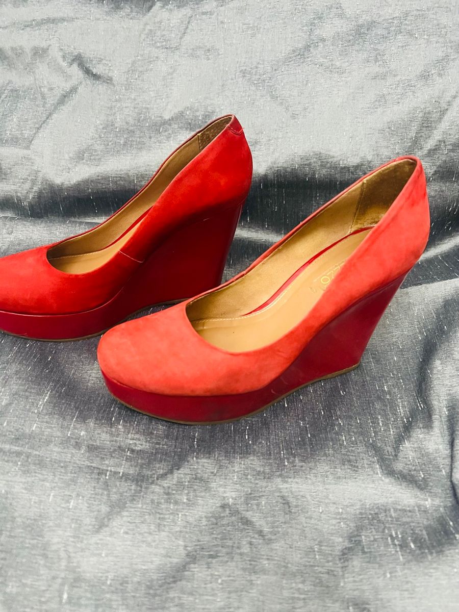 Sapato store plataforma vermelho