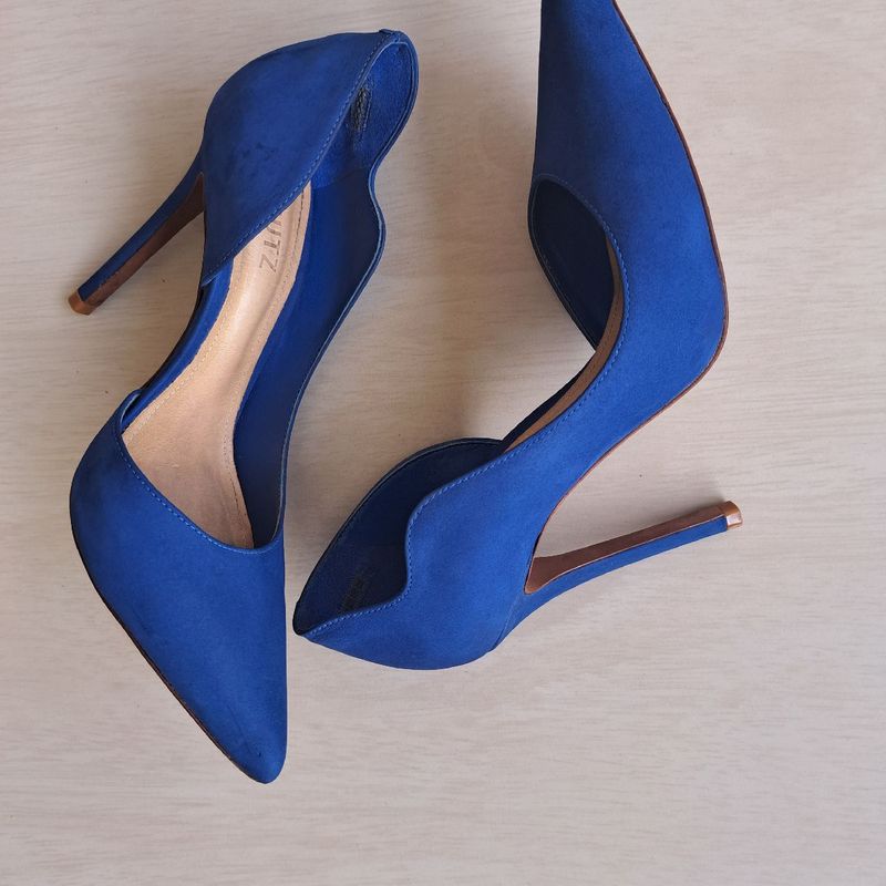 Scarpin azul royal store schutz