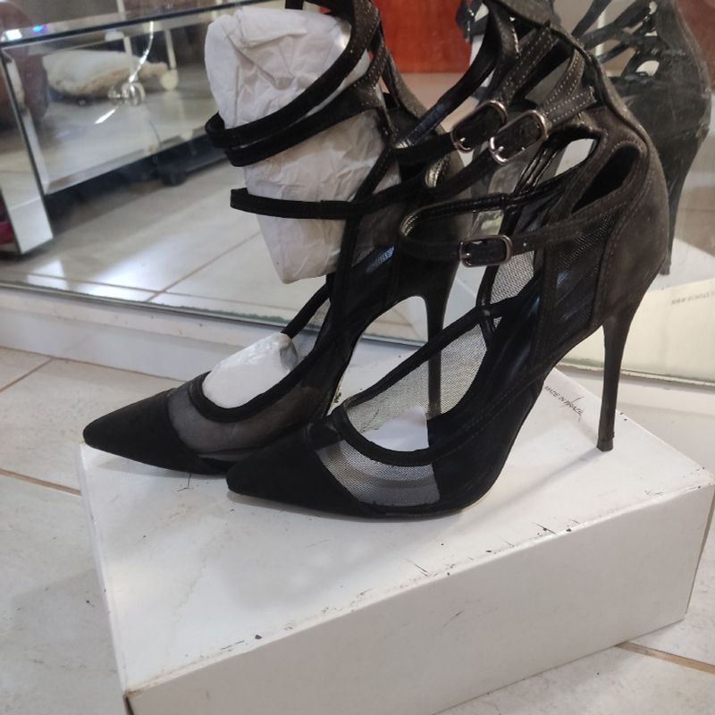 Sapatos femininos scarpins plataforma festa - R$ 238.00, cor Preto