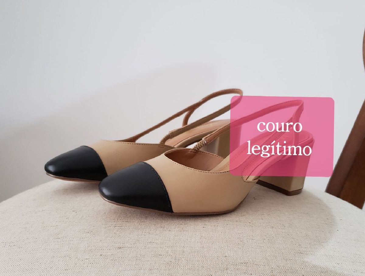 scarpin bicolor chanel