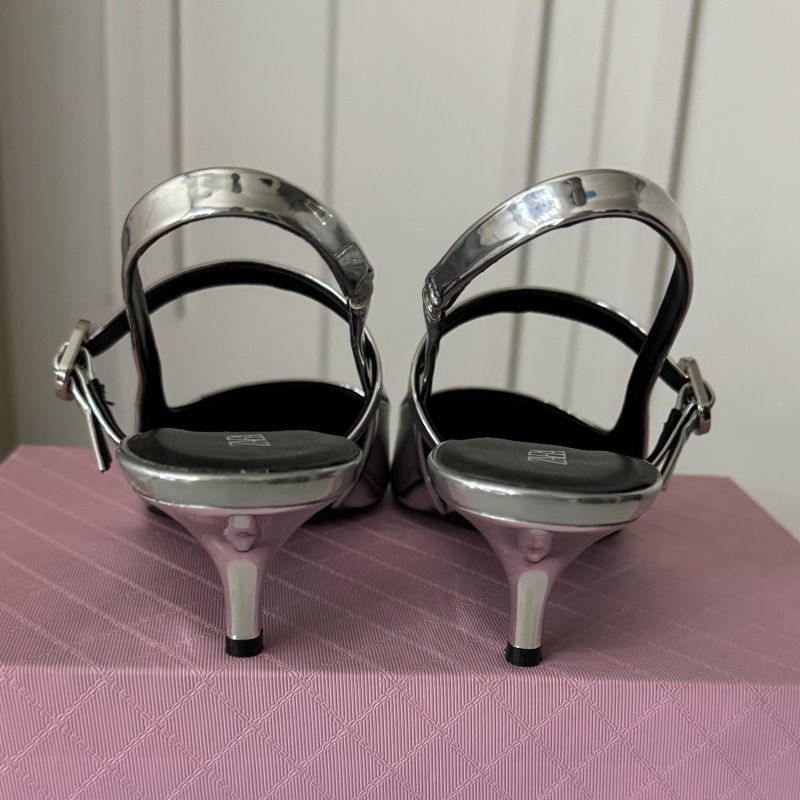 sara様① Prada Sapato De Couro Com Salto 85mm | Neutro | FARFETCH BR