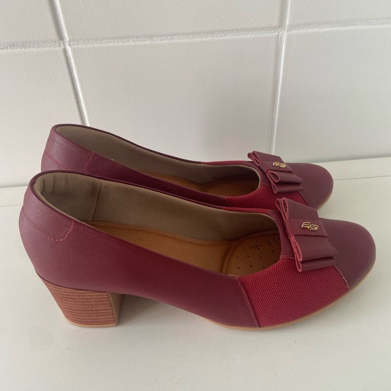 Joanete Sapato Usaflex Feminino Vermelho Scarpin Usaflex Joanete