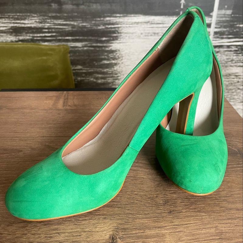 Scarpin verde hot sale