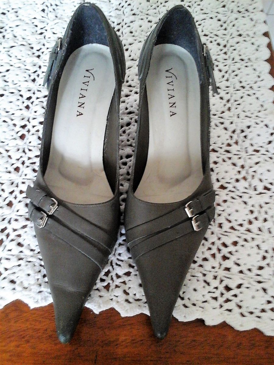 scarpin verde musgo