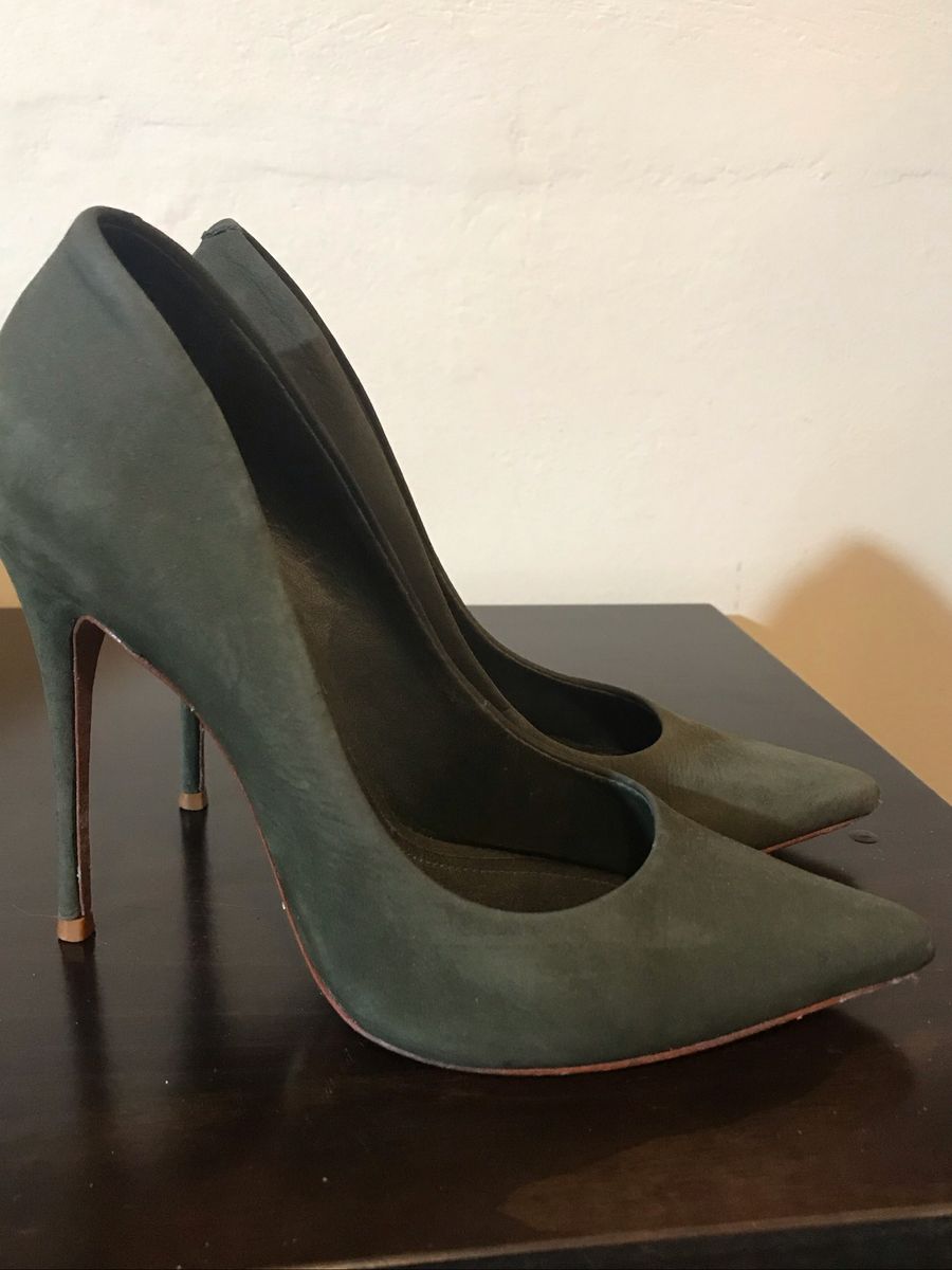 scarpin verde musgo