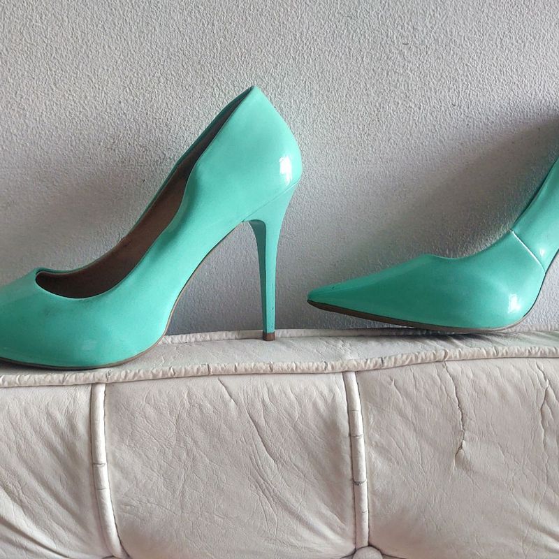 Scarpin 2024 verde tiffany