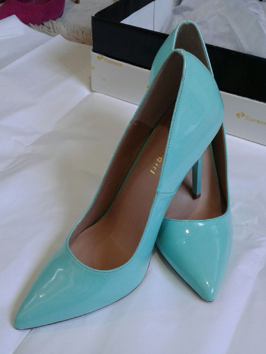 scarpin verde tiffany