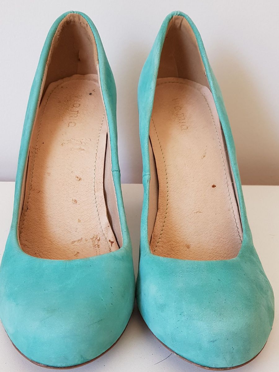 scarpin verde tiffany