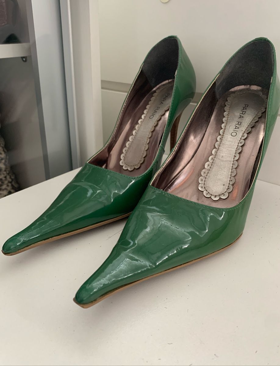 sapatos scarpin verde