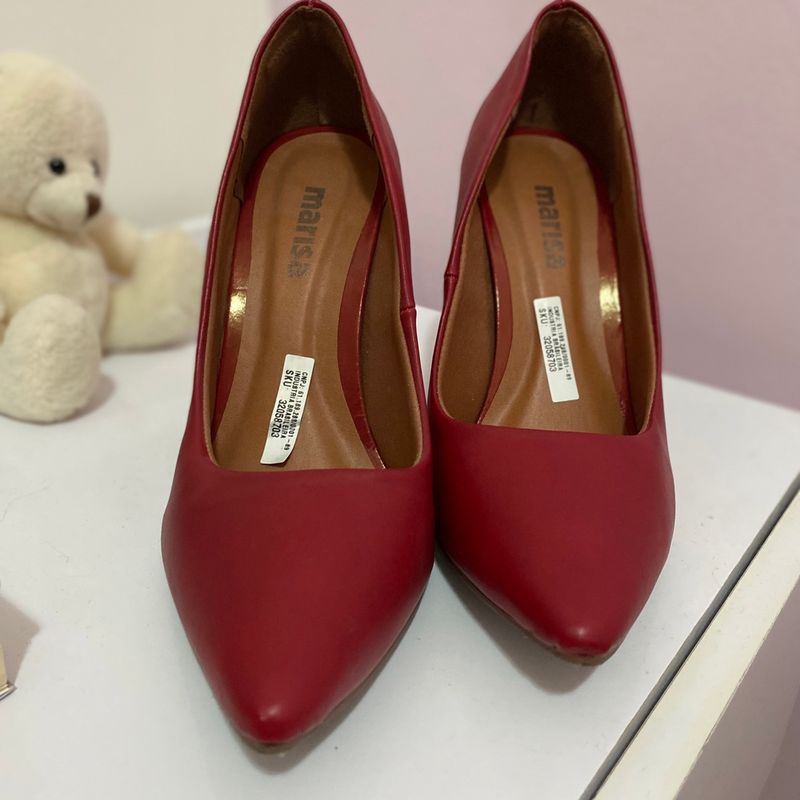 Scarpin best sale vermelho marisa