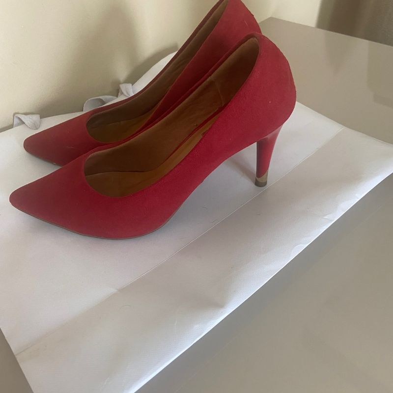 Scarpin vermelho hot sale marisa