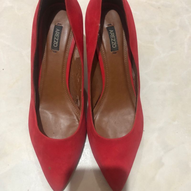 Scarpin Vermelho Arezzo Sapato Feminino Arezzo Usado 87831534 enjoei