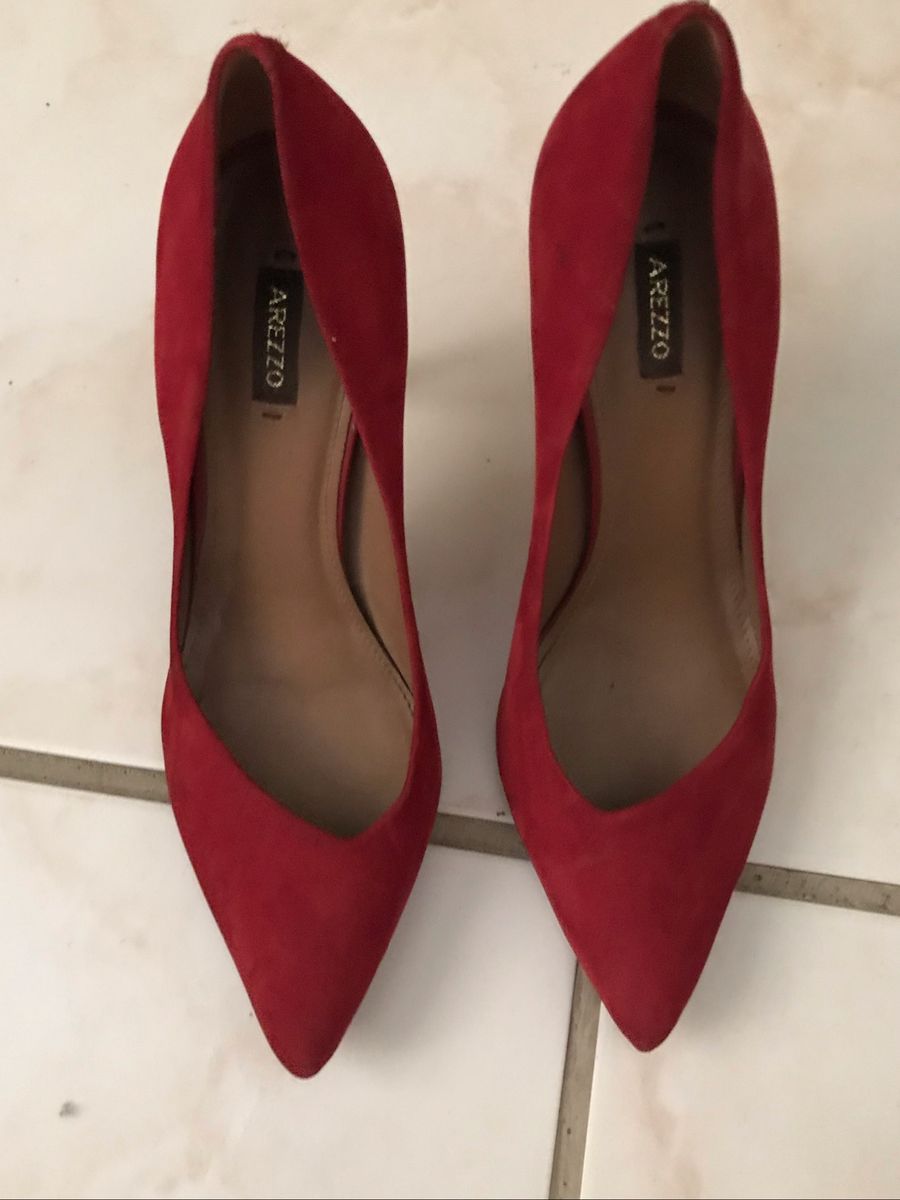 sapato arezzo vermelho