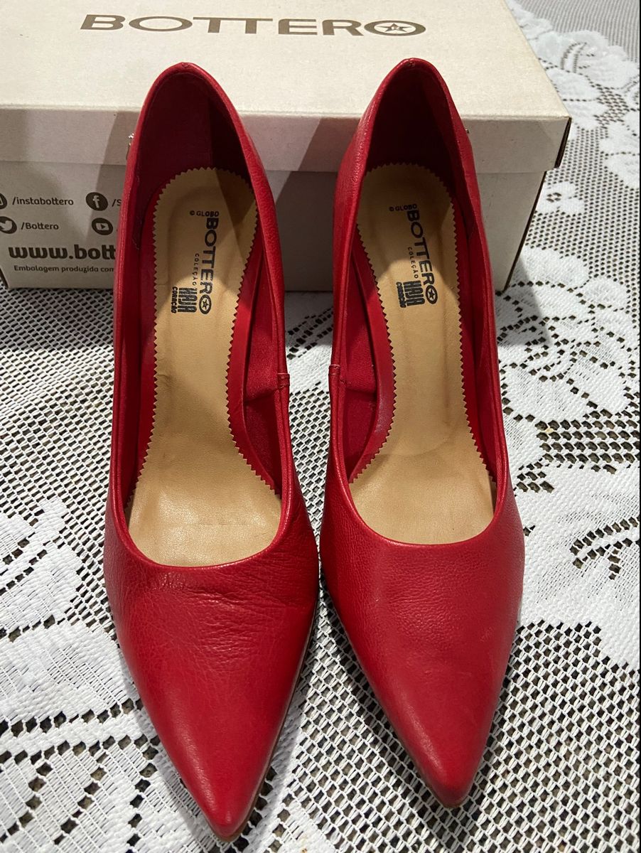 Scarpin store vermelho bottero