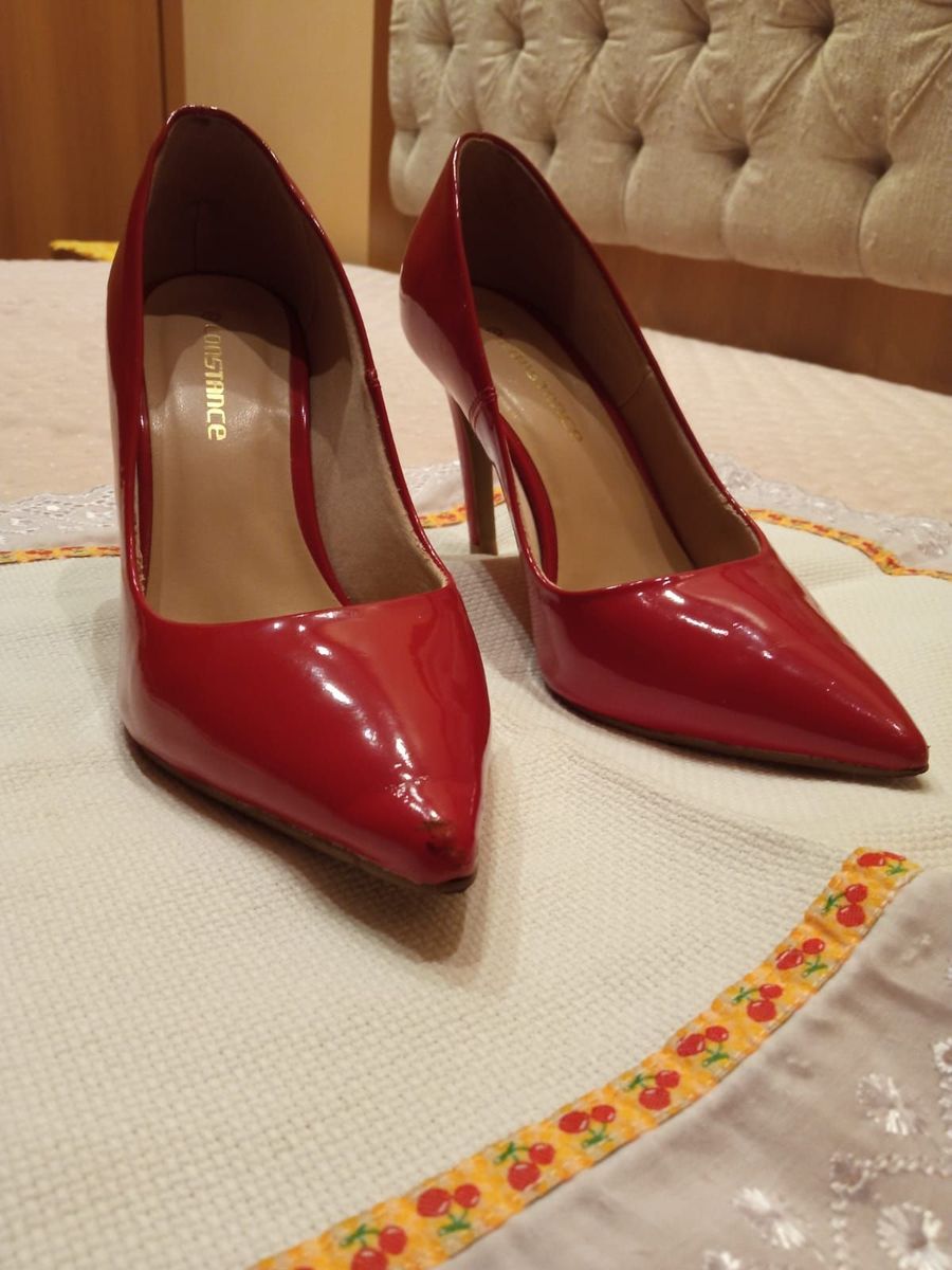 Scarpin hot sale vermelho constance