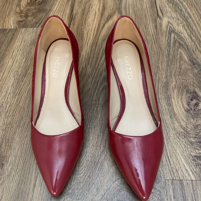 Scarpin Vermelho Escuro Arezzo Sapato Feminino Arezzo Usado