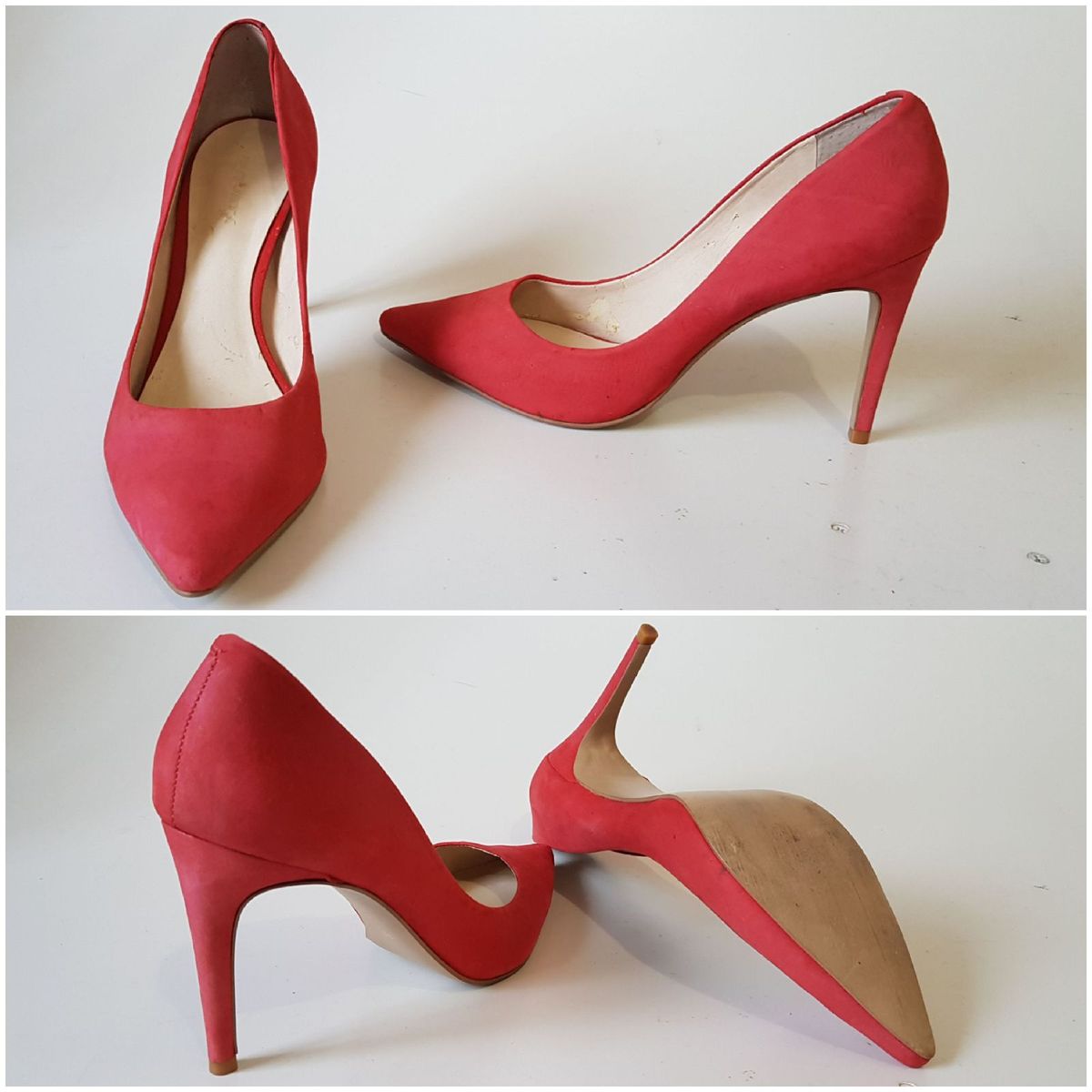 scarpin vermelho bico fino