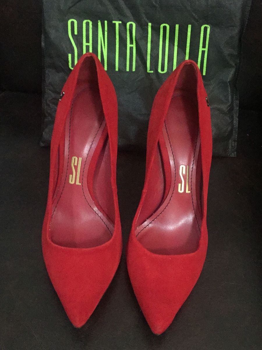 sapato santa lolla vermelho