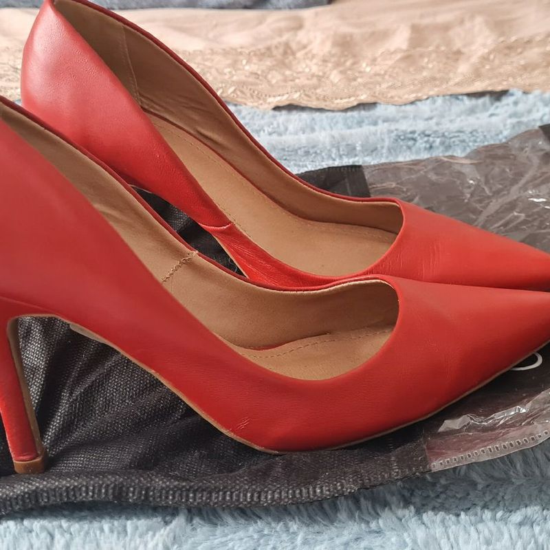 Scarpin discount vermelho confortavel