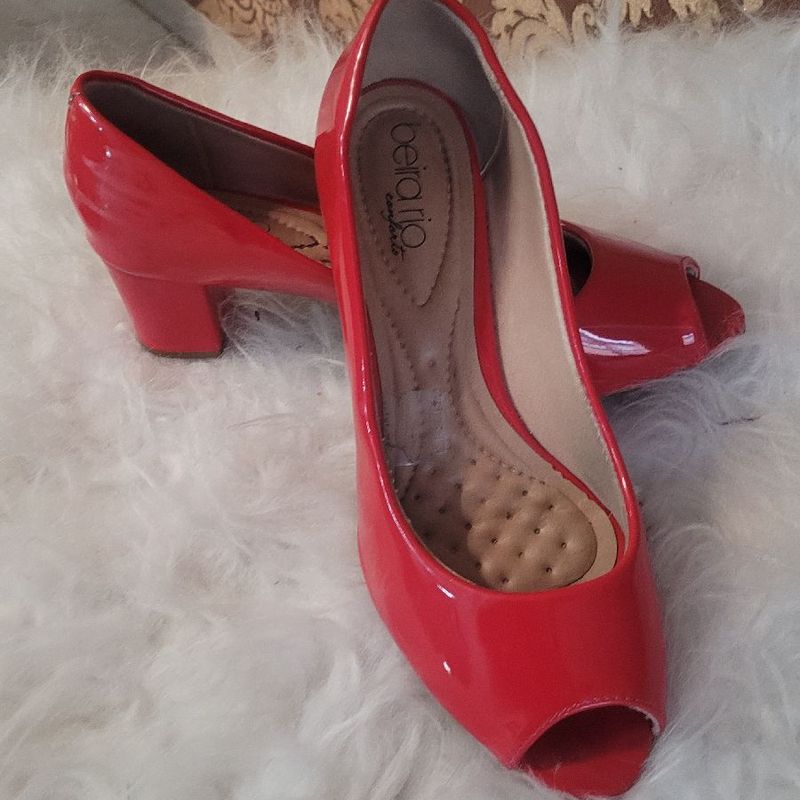 Scarpin vermelho hot sale beira rio