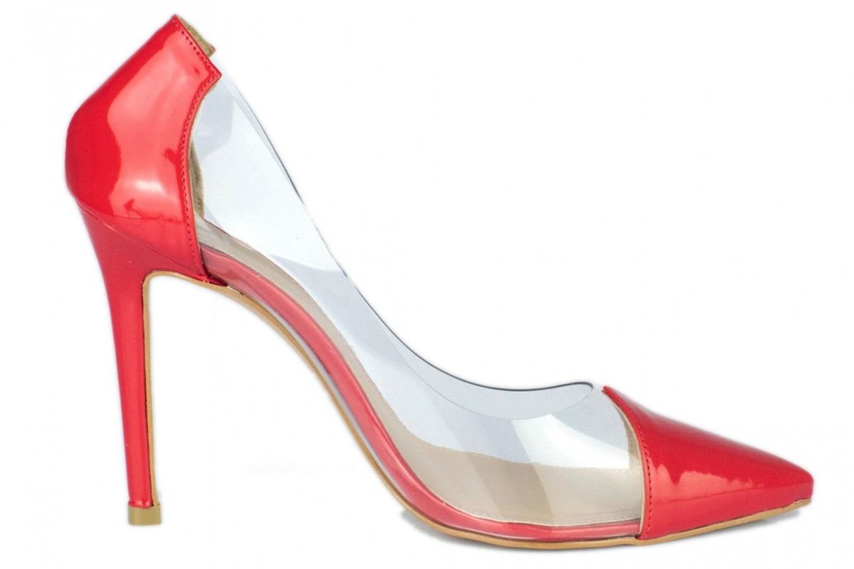 scarpin lateral transparente