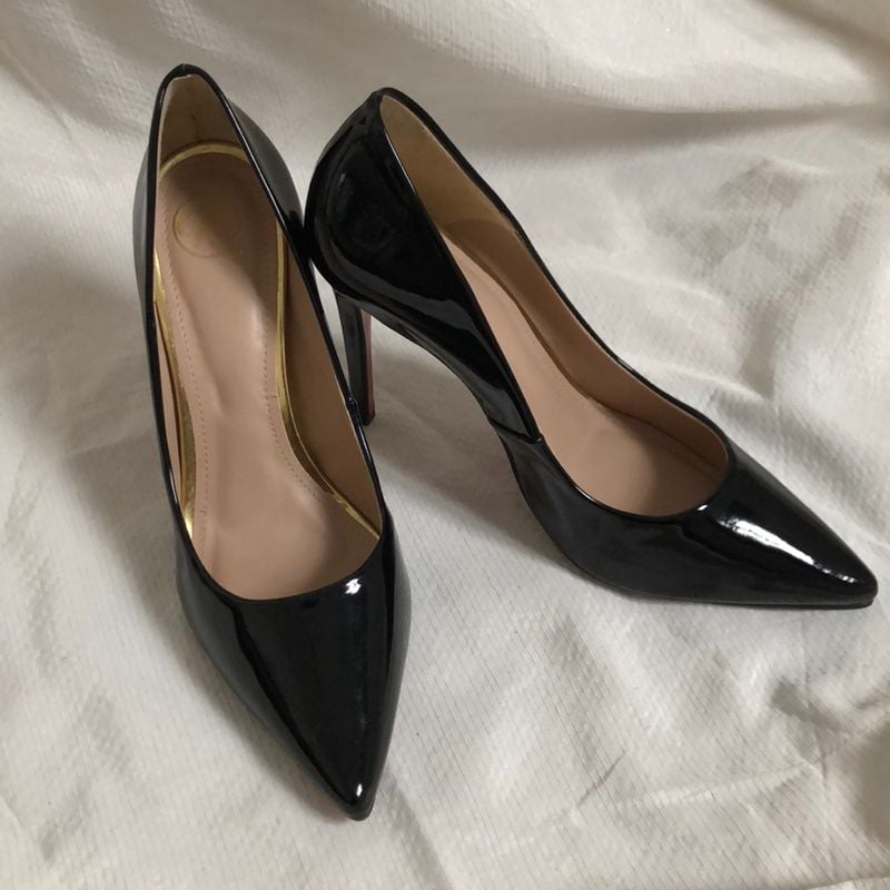 Scarpin best sale verniz preto