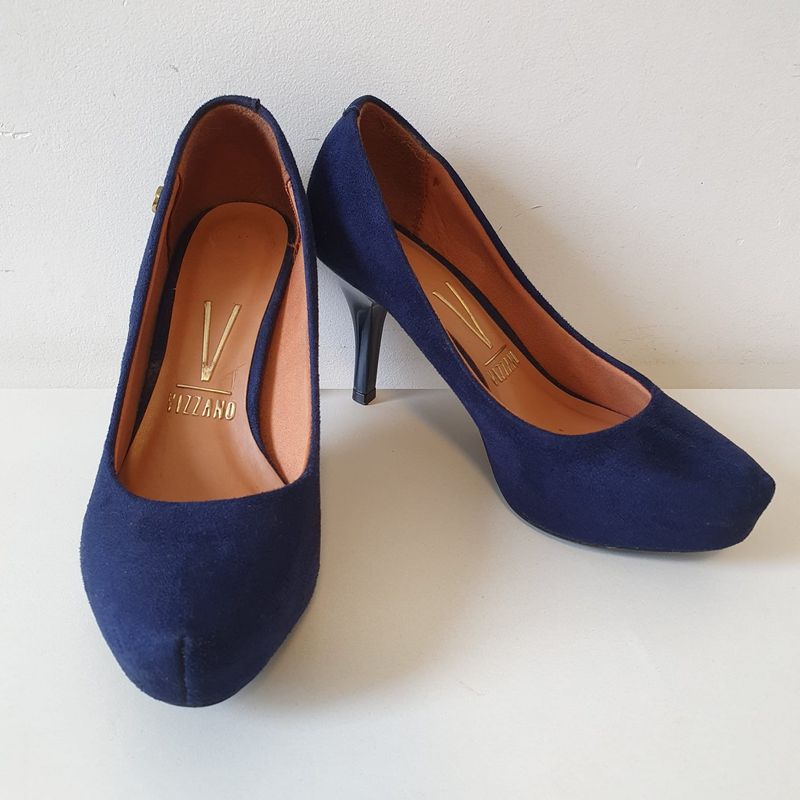 Scarpin vizzano sale azul camurça