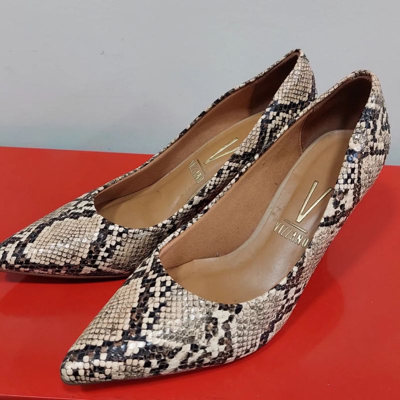 Scarpin Vizzano Cobra 37 Sapato Feminino Vizzano Usado 95991936
