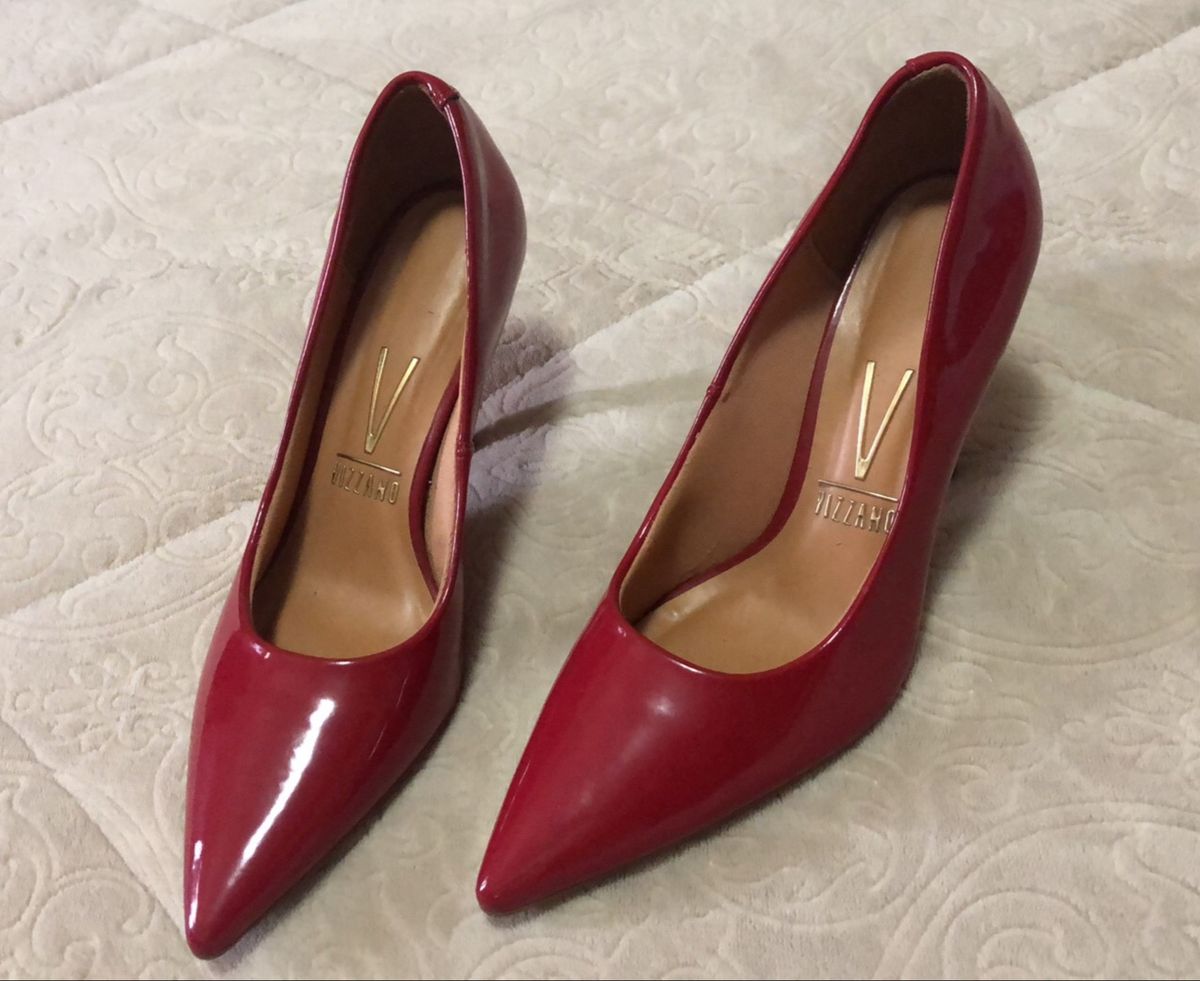 sapato scarpin vizzano vermelho