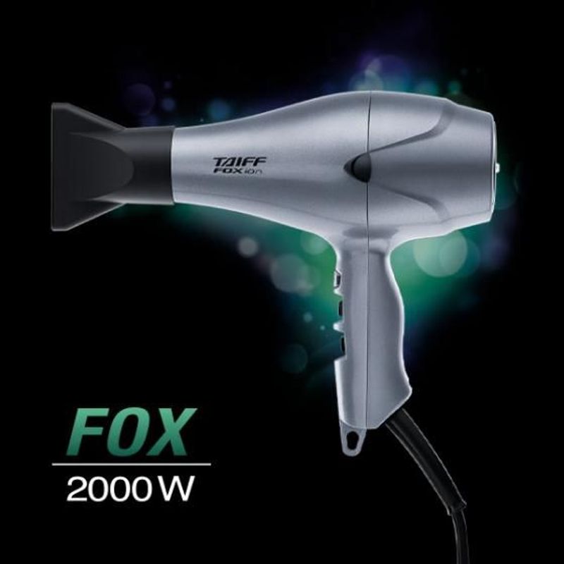 Secador de cabelo Taiff Diamante Fox Íon S prata 220V