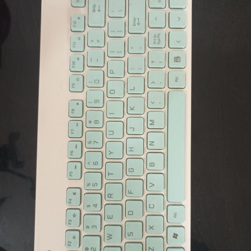 Set de Teclado Y Mouse Inalambrico Mediano Blanco Menta