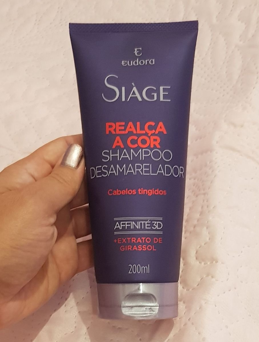 Shampoo Desamarelador Roxo Da Eudora Para Cabelos Loiros Produto P Cabelos Feminino Eudora