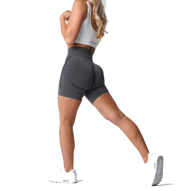 Short Feminino CELER - Sem Costura - Cintura Alta - Academia E Yoga