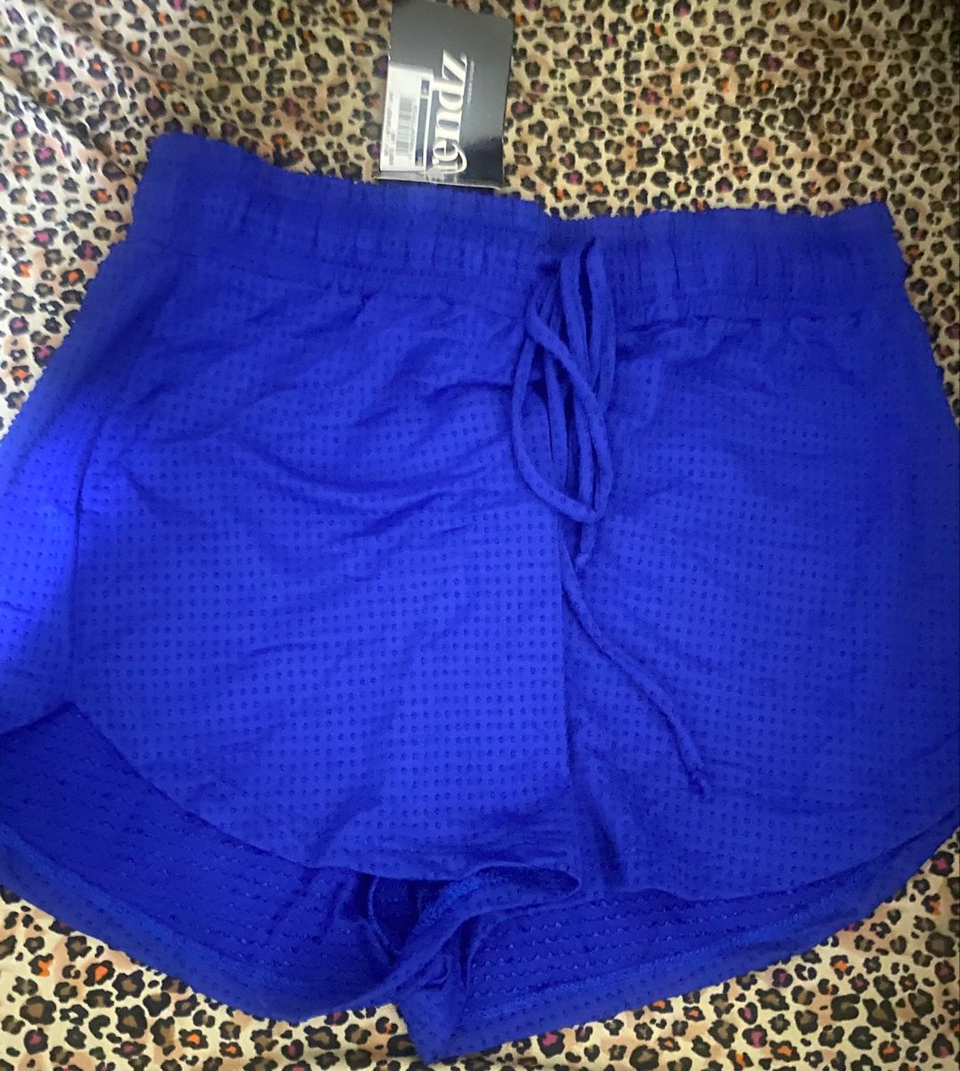 Short Academia feminino azul bic em 2023