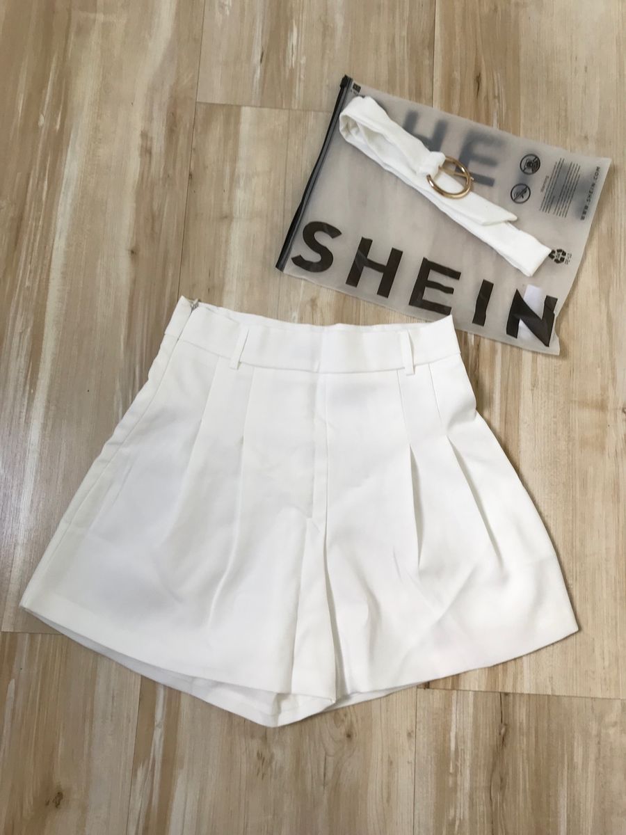 Short Bege Shein, Shorts Feminino Shein Nunca Usado 94933695