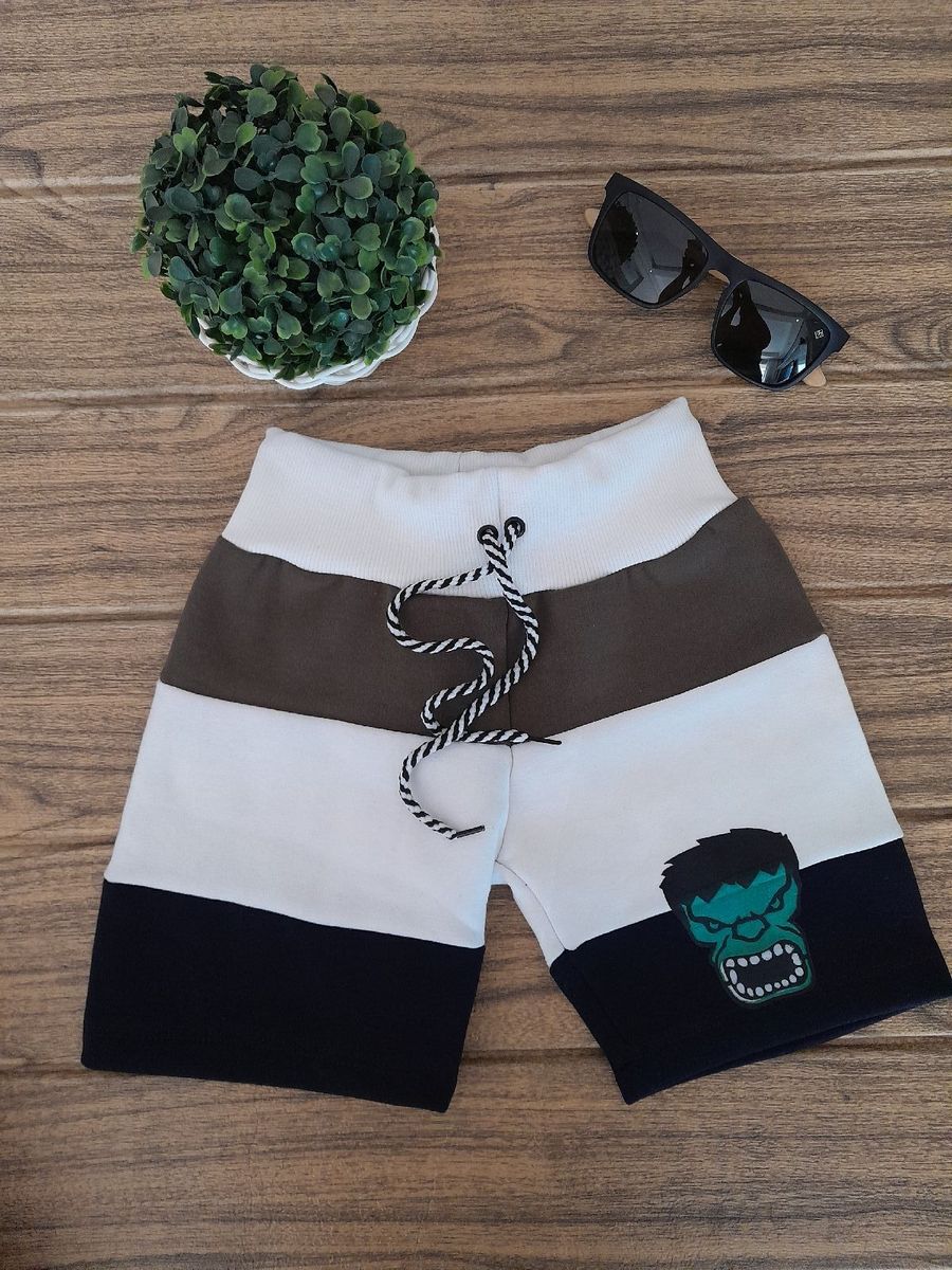 Short de hot sale moletom infantil