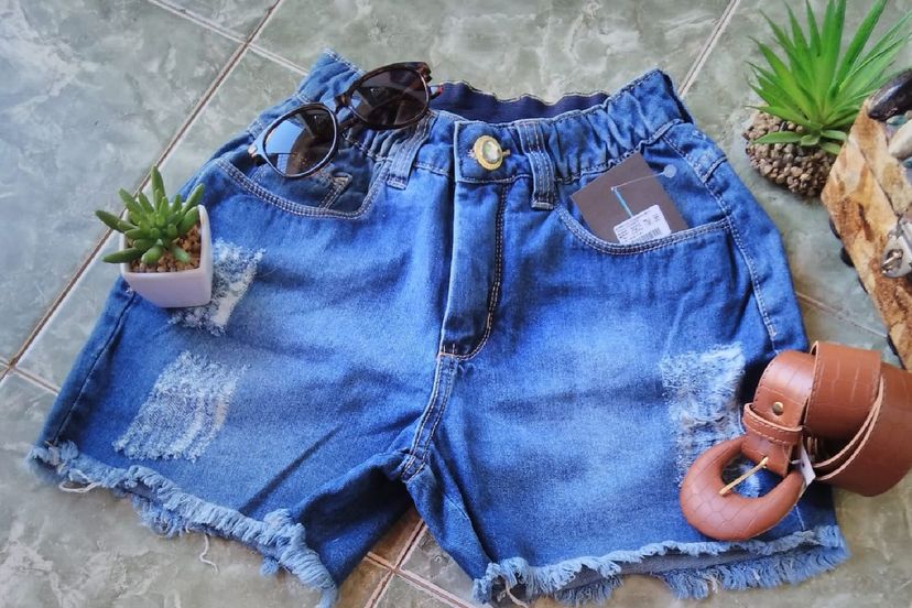 Short Jeans | Shorts Feminino Pollice Office Nunca Usado 70556861 | enjoei