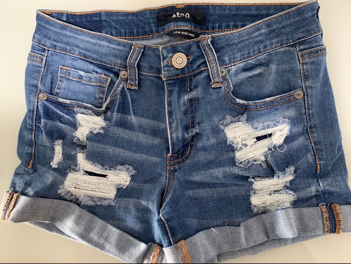 Short Jeans, Aeropostale, Tamanho 4 (38), Shorts Feminino Aeropostale  Nunca Usado 92979773