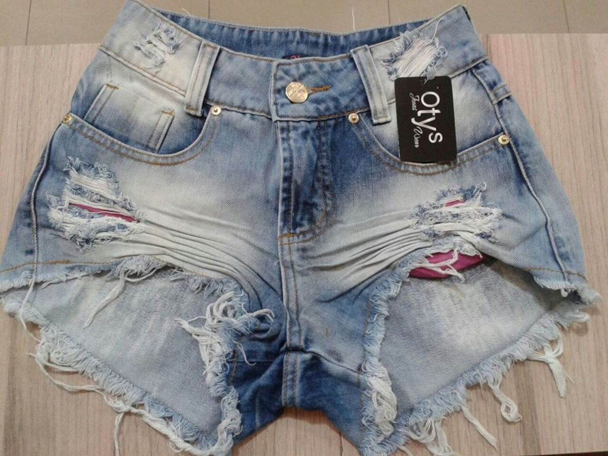 short jeans amassado