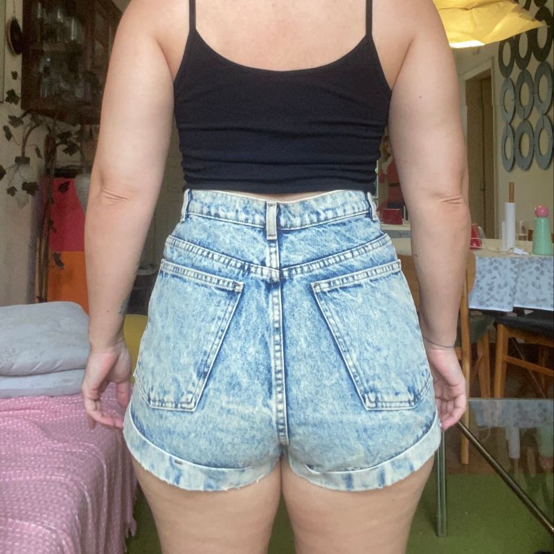 American apparel cheap acid wash shorts