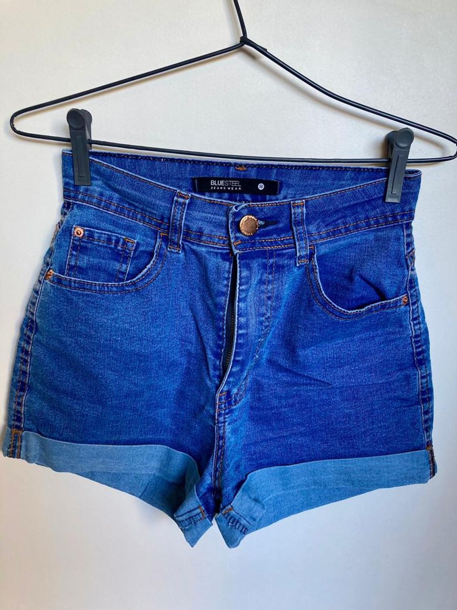 Short Jeans Bluesteel Estampa de Abacaxi Tipo Farm, Shorts Feminino Blue  Steel Nunca Usado 96698020