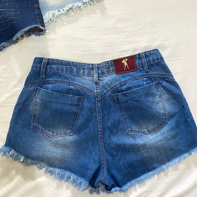 Short jeans 2024 azul escuro