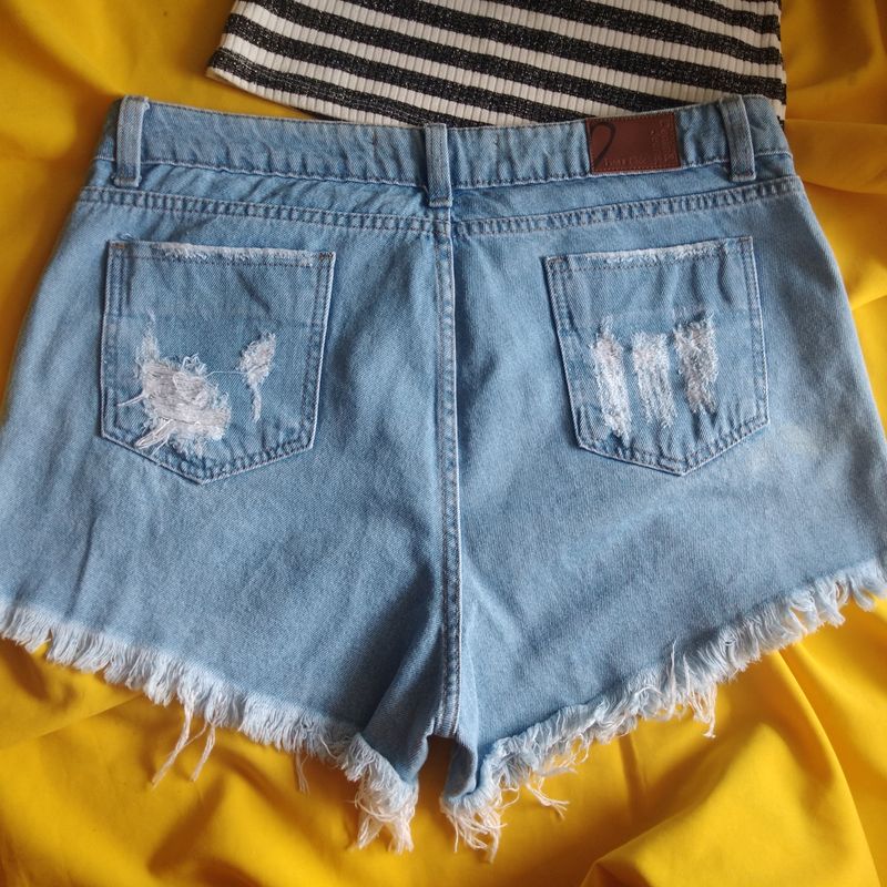 Short jeans hot sale azul