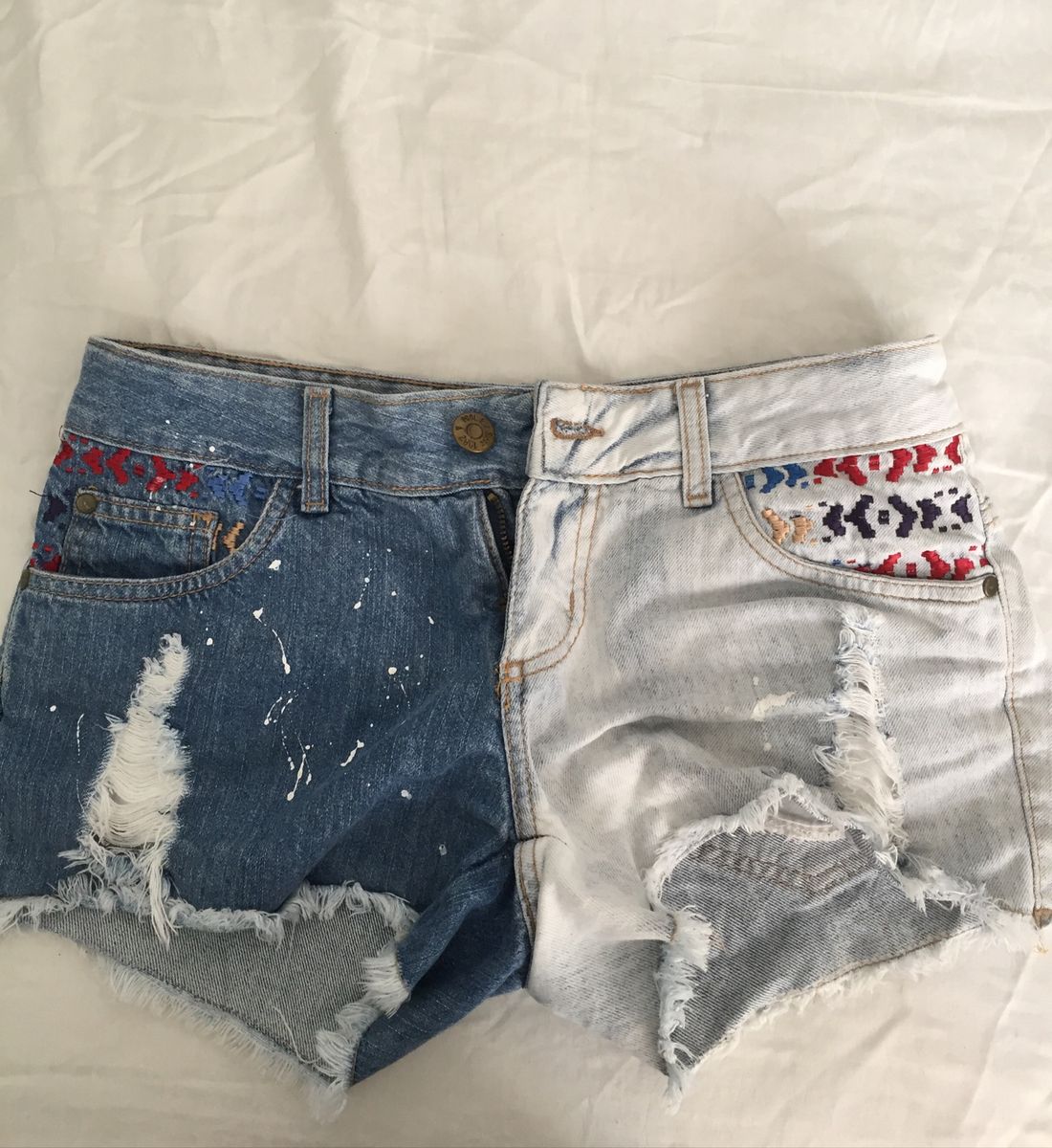 short jeans bicolor