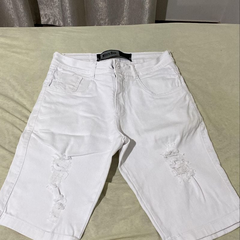 Jeans hot sale branco rasgado