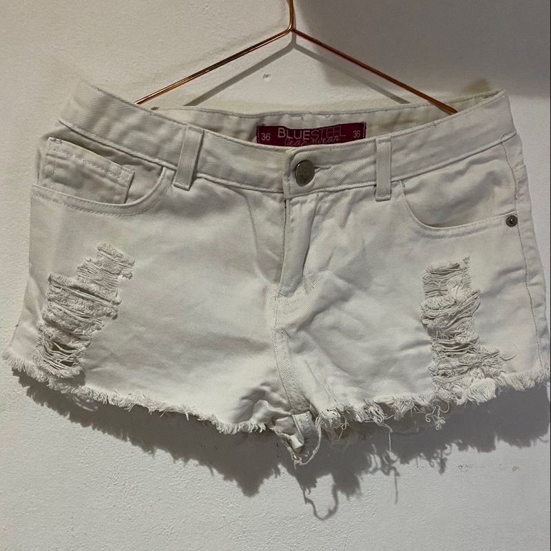 Short jeans branco store renner