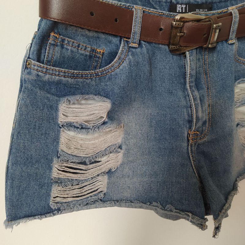 Short Jeans Cintura Alta, Shorts Feminino Mr Price Usado 72469837